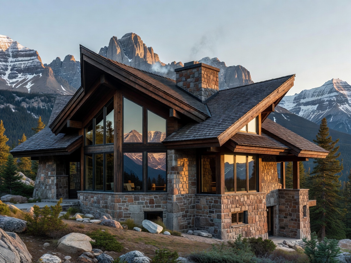Mountain-Inspired Canadian home with steep roof lines