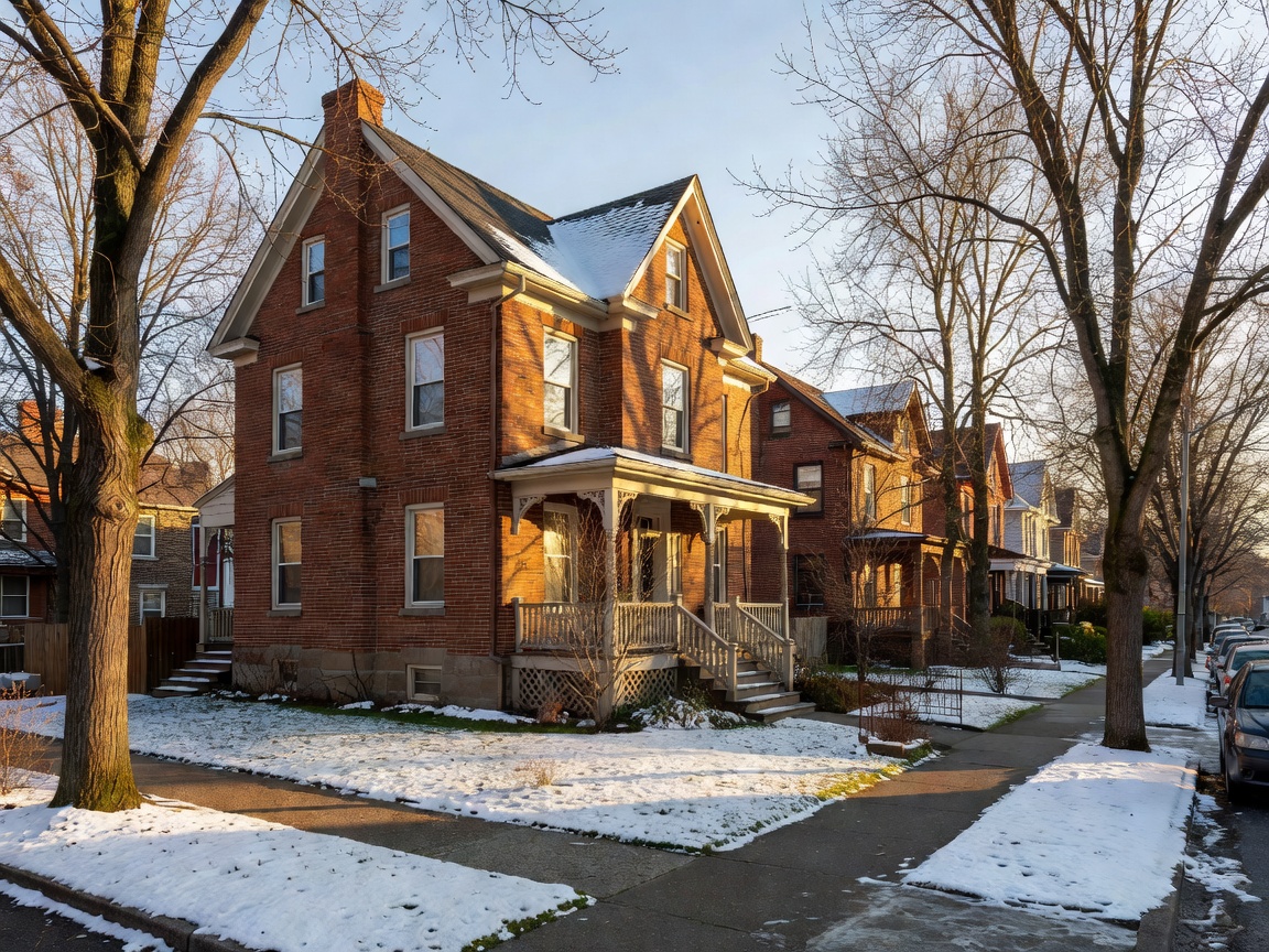 Urban Residential home in a Canadian city neighbourhood